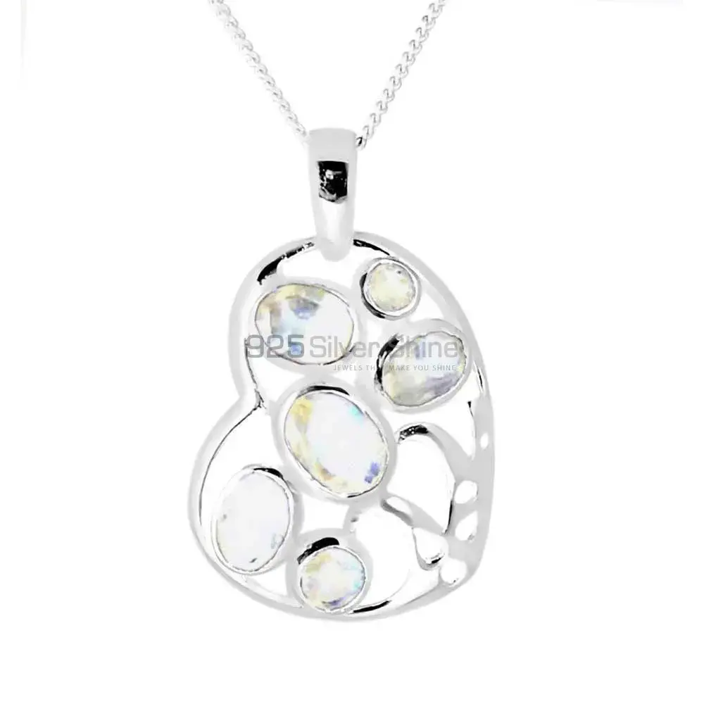 High Quality 925 Sterling Silver Handmade Pendants In Rainbow Gemstone Jewelry 925SP230-6