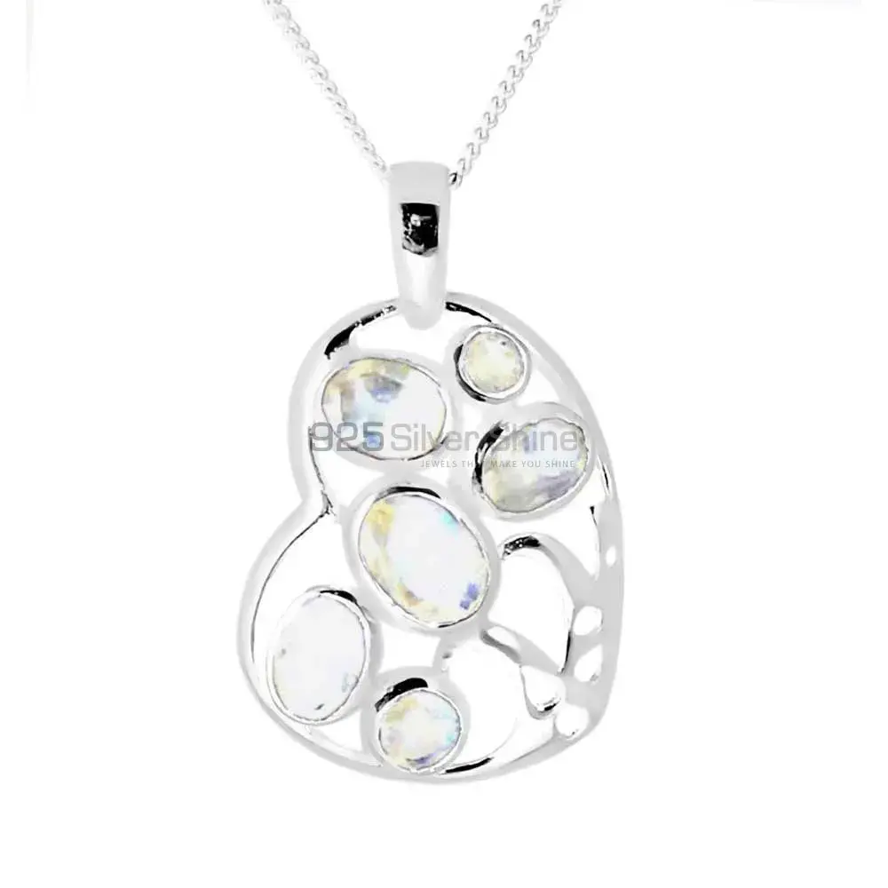 925 Sterling Silver Handmade Pendants In Rainbow Gemstone Jewelry 925SP230-6_0
