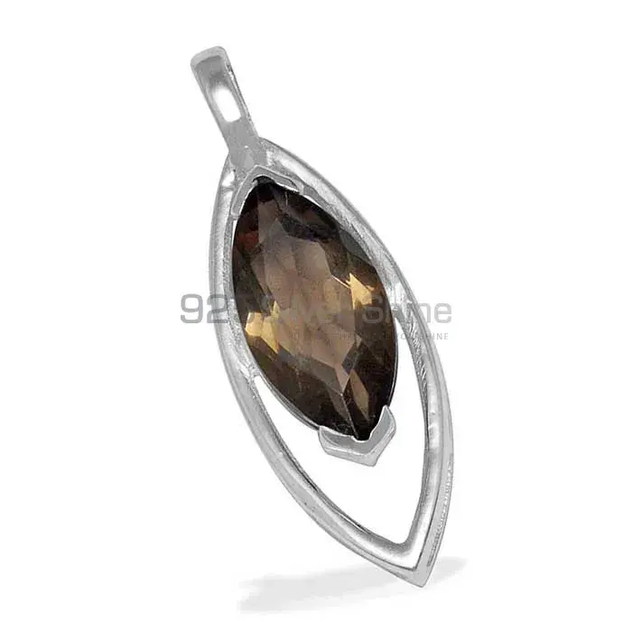 High Quality 925 Sterling Silver Handmade Pendants In Smoky Quartz Gemstone Jewelry 925SP1481_0