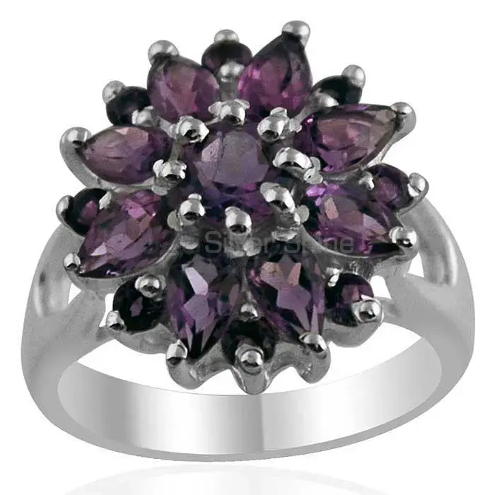 925 Sterling Silver Handmade Rings In Amethyst Gemstone Jewelry 925SR1409_0