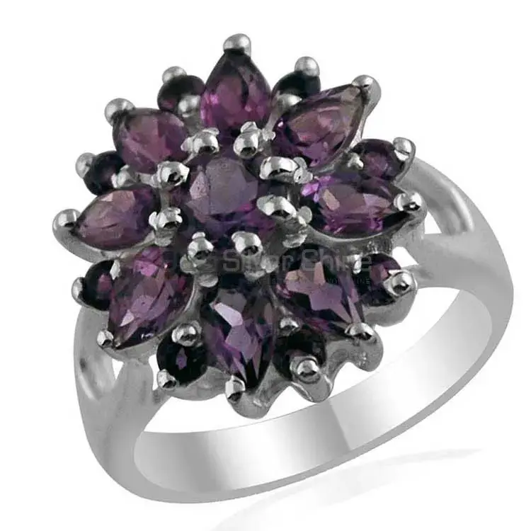 925 Sterling Silver Handmade Rings In Amethyst Gemstone Jewelry 925SR1409_1