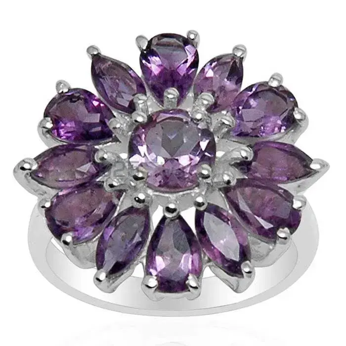 High Quality 925 Sterling Silver Handmade Rings In Amethyst Gemstone Jewelry 925SR1567