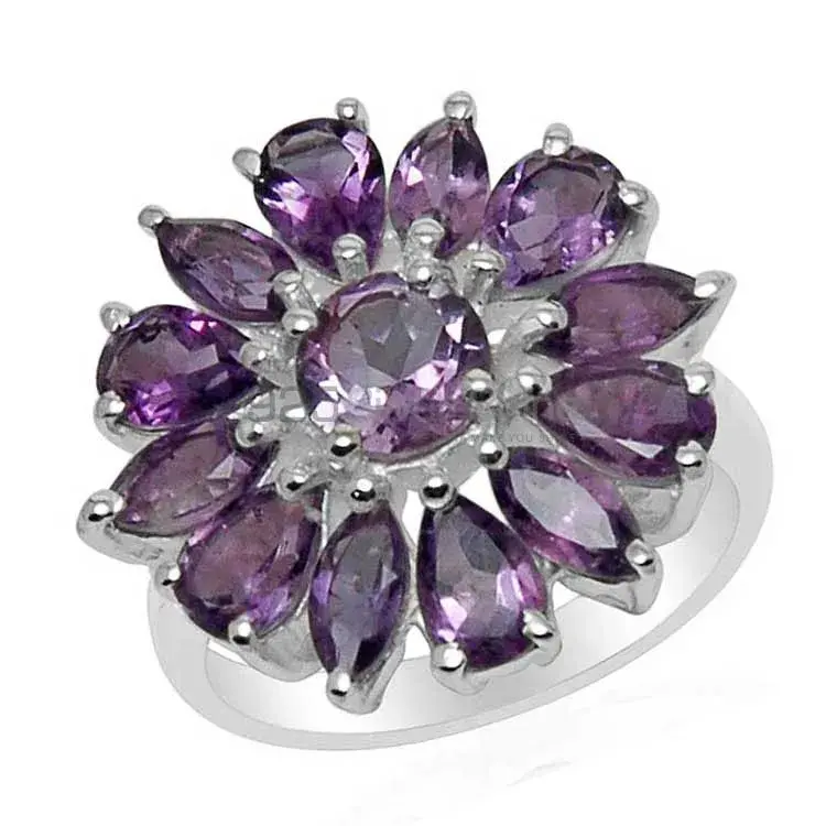 925 Sterling Silver Handmade Rings In Amethyst Gemstone Jewelry 925SR1567_0