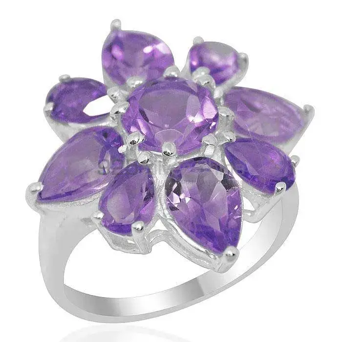 925 Sterling Silver Handmade Rings In Amethyst Gemstone Jewelry 925SR2029_0