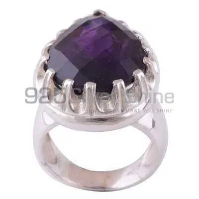 February Birthstone Amethyst Silver Rings 925SR3475