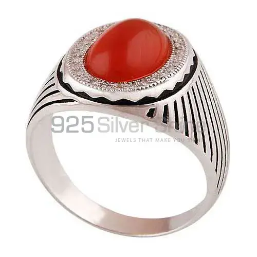925 Sterling Silver Handmade Rings In Carnelian Gemstone Jewelry 925SR3984_0