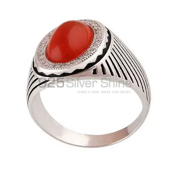 High Quality 925 Sterling Silver Handmade Rings In Carnelian Gemstone Jewelry 925SR3984_0
