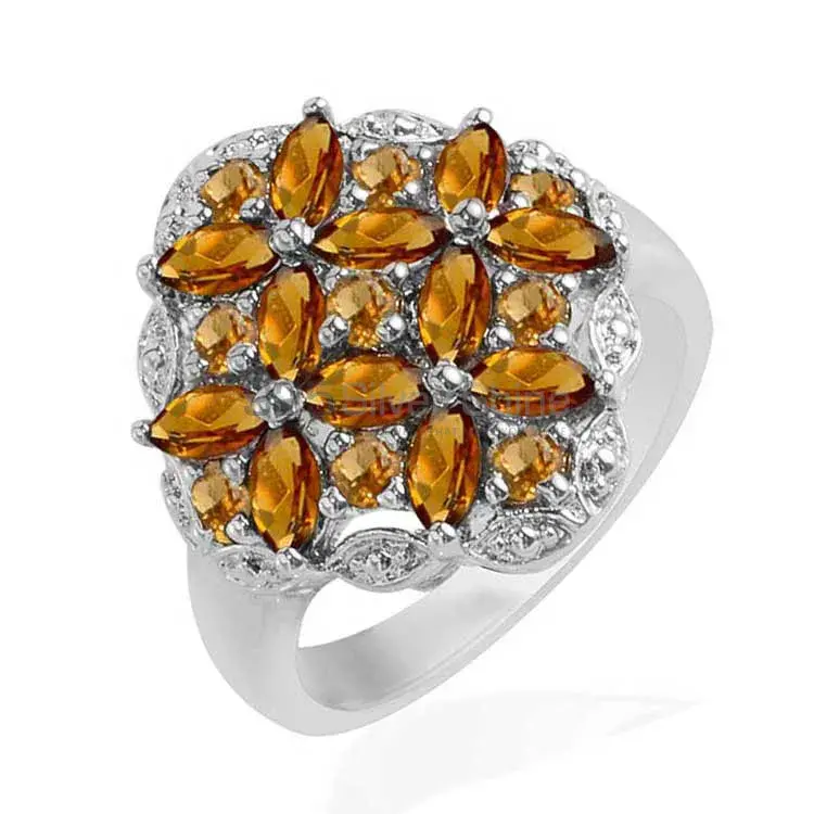 High Quality 925 Sterling Silver Handmade Rings In Citrine Gemstone Jewelry 925SR1725_0