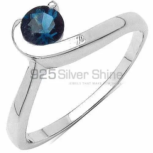 925 Sterling Silver Handmade Rings In Dyed Blue Sapphire Gemstone Jewelry 925SR3238