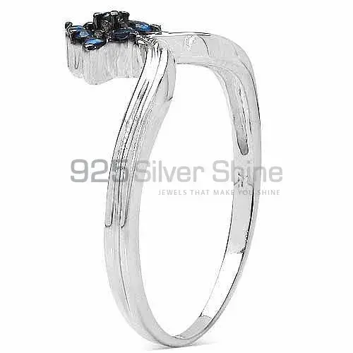 High Quality 925 Sterling Silver Handmade Rings In Dyed Blue Sapphire Gemstone Jewelry 925SR3238_0