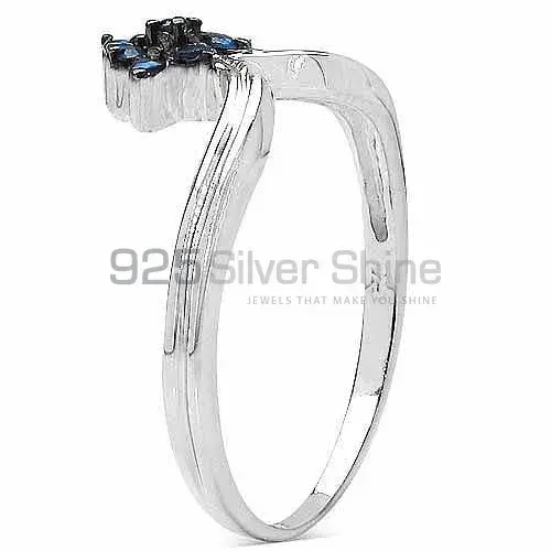 925 Sterling Silver Handmade Rings In Dyed Blue Sapphire Gemstone Jewelry 925SR3238_0