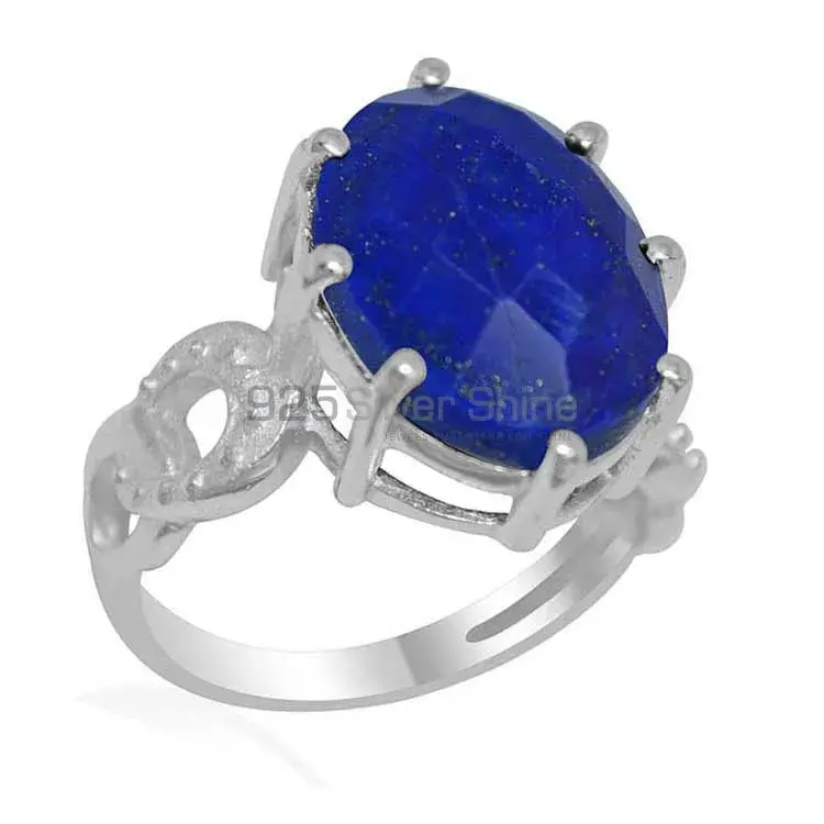 925 Sterling Silver Handmade Rings In Lapis Gemstone Jewelry 925SR1871_1