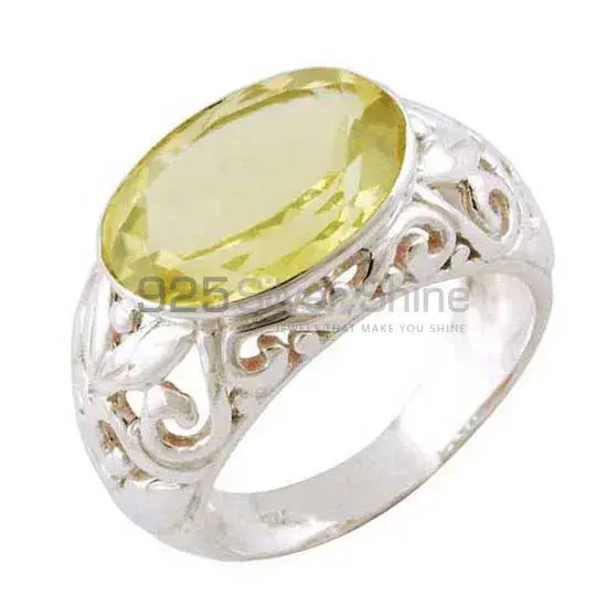 925 Sterling Silver Handmade Rings In Lemon Quartz Gemstone Jewelry 925SR3396_1