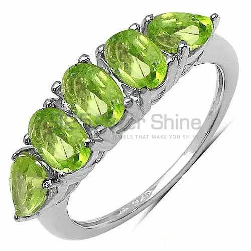 High Quality 925 Sterling Silver Handmade Rings In Peridot Gemstone Jewelry 925SR3317