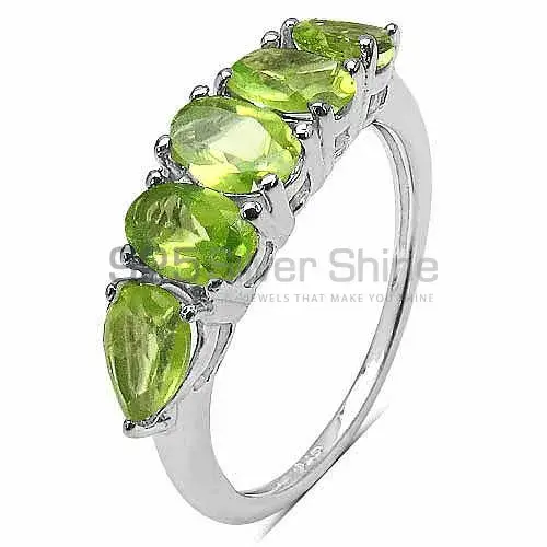 925 Sterling Silver Handmade Rings In Peridot Gemstone Jewelry 925SR3317_1