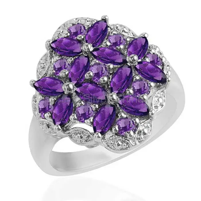 High Quality 925 Sterling Silver Rings In Amethyst Gemstone Jewelry 925SR1722