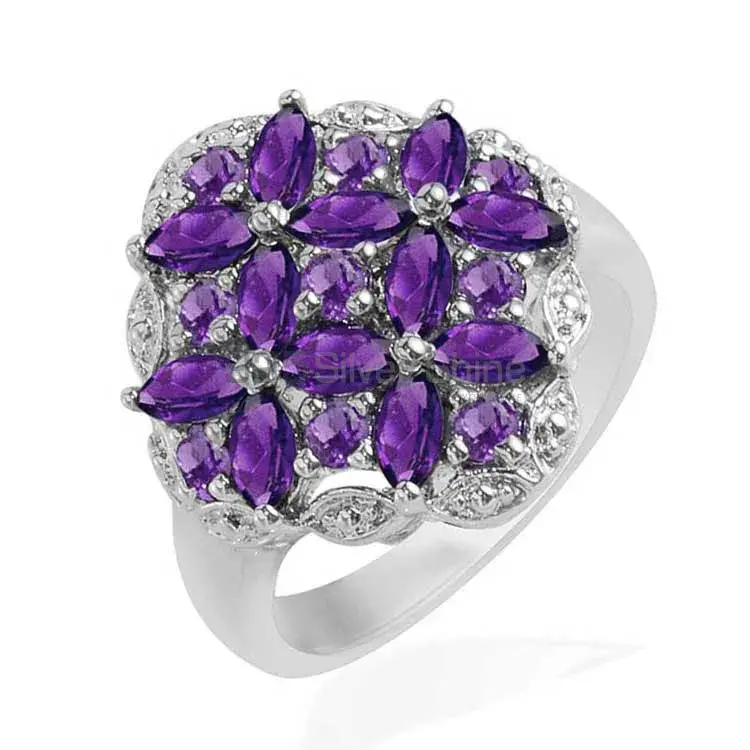 925 Sterling Silver Rings In Amethyst Gemstone Jewelry 925SR1722_1