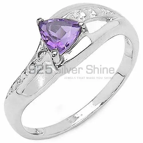 Natural Amethyst Silver Rings Jewelry 925SR3314