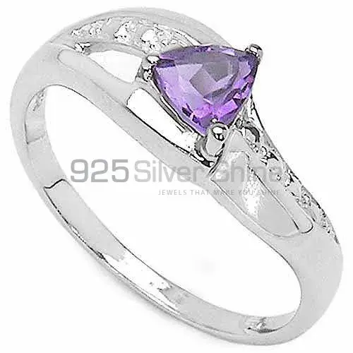 Natural Amethyst Silver Rings Jewelry 925SR3314_0