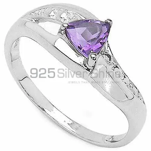 Natural Amethyst Silver Rings Jewelry 925SR3314_1