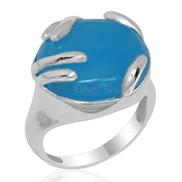 High Quality 925 Sterling Silver Rings In Chalcedony Gemstone Jewelry 925SR1947