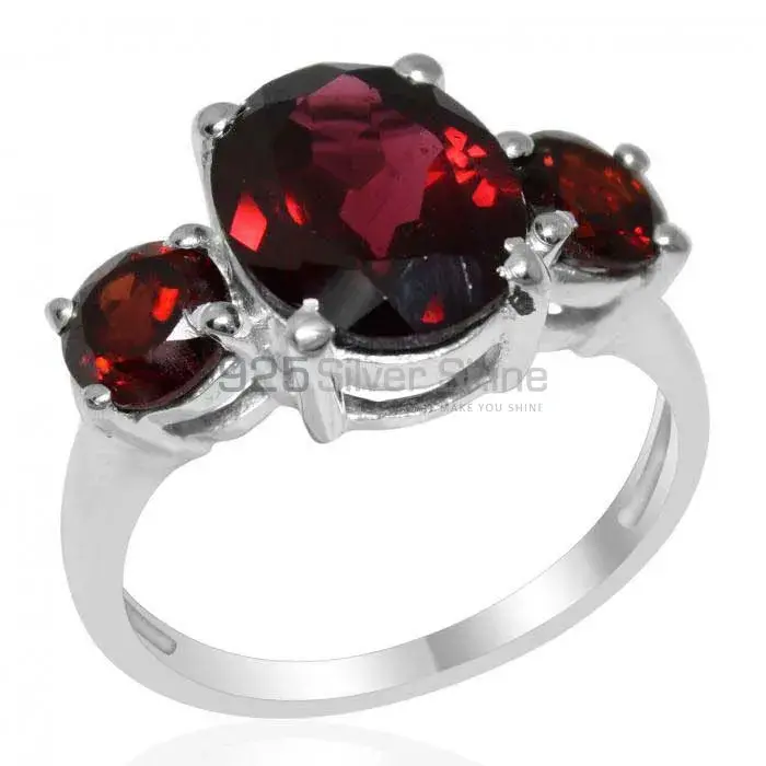 High Quality 925 Sterling Silver Rings In Garnet Gemstone Jewelry 925SR1406