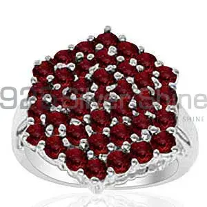 High Quality 925 Sterling Silver Rings In Garnet Gemstone Jewelry 925SR2026