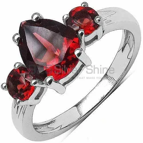 925 Sterling Silver Rings In Garnet Gemstone Jewelry 925SR3062_0