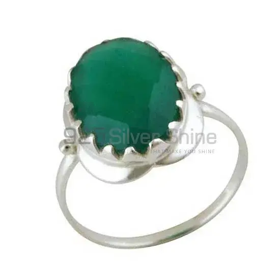 High Quality 925 Sterling Silver Rings In Green Onyx Gemstone Jewelry 925SR3393_0