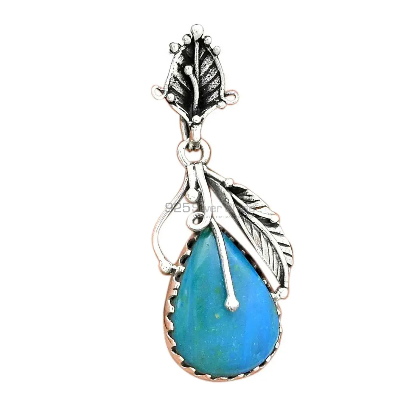 High Quality American Turquoise Gemstone Handmade Pendants In Solid Sterling Silver Jewelry 925SP082-4_0