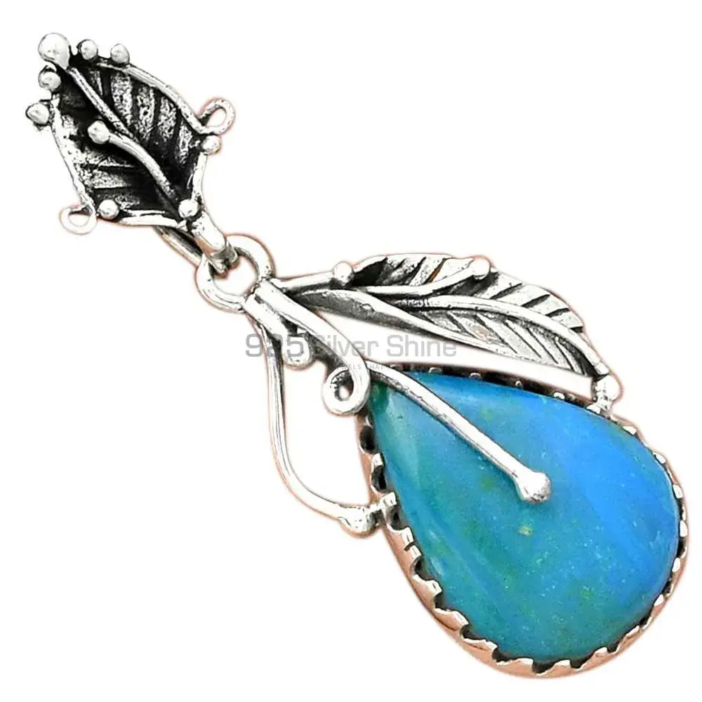 American Turquoise Gemstone Handmade Pendants In Solid Sterling Silver Jewelry 925SP082-4_2