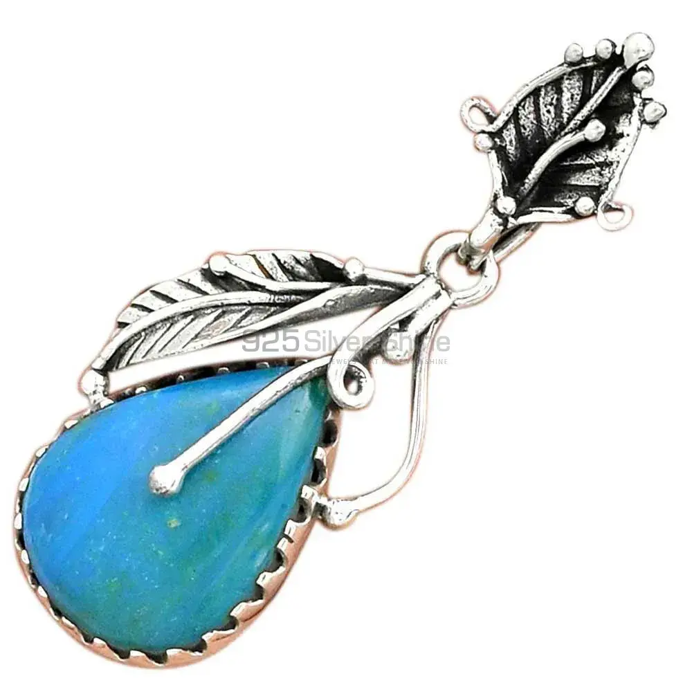 American Turquoise Gemstone Handmade Pendants In Solid Sterling Silver Jewelry 925SP082-4_3