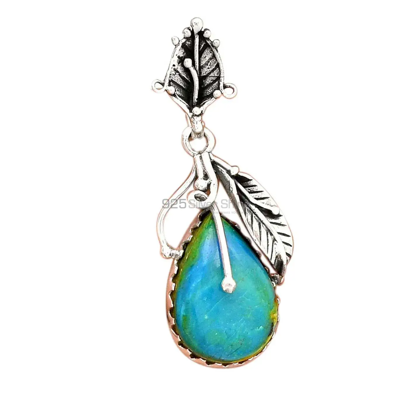 American Turquoise Gemstone Handmade Pendants In Solid Sterling Silver Jewelry 925SP082-4_5