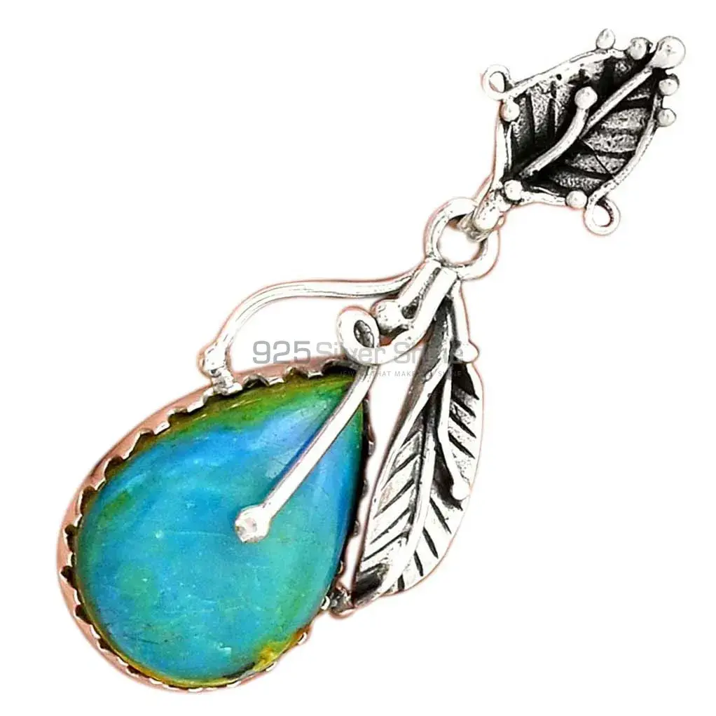 American Turquoise Gemstone Handmade Pendants In Solid Sterling Silver Jewelry 925SP082-4_6