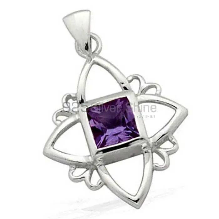 High Quality Amethyst Gemstone Handmade Pendants In Solid Sterling Silver Jewelry 925SP1562_0