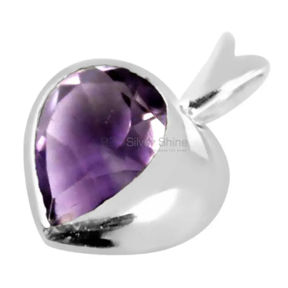 High Quality Amethyst Gemstone Handmade Pendants In Solid Sterling Silver Jewelry 925SP260-3_0