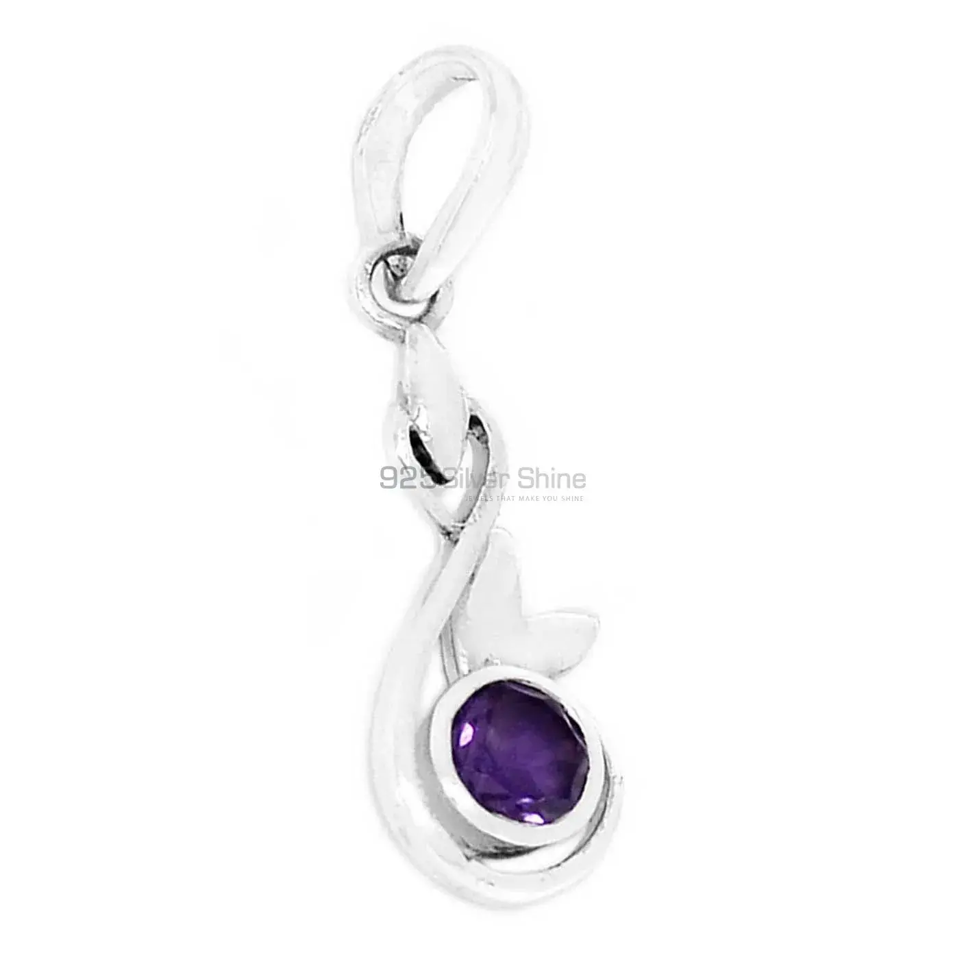 High Quality Amethyst Gemstone Handmade Pendants In Solid Sterling Silver Jewelry 925SP286-4_1
