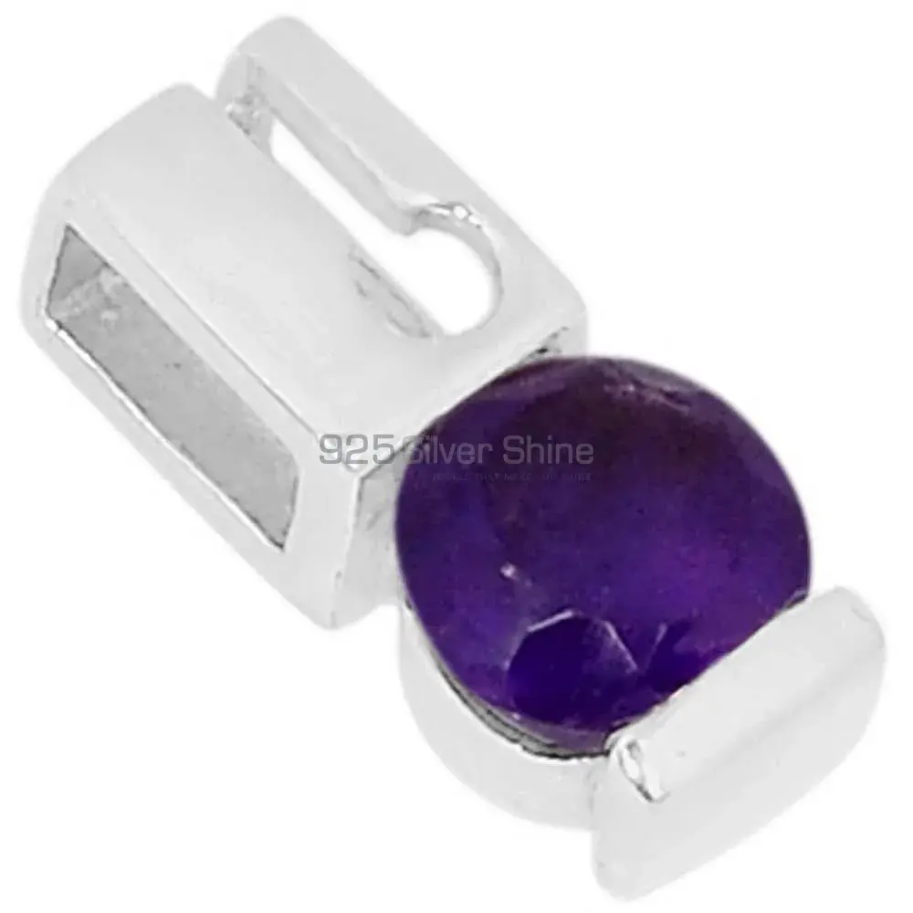 High Quality Amethyst Gemstone Handmade Pendants In Solid Sterling Silver Jewelry 925SSP338-1