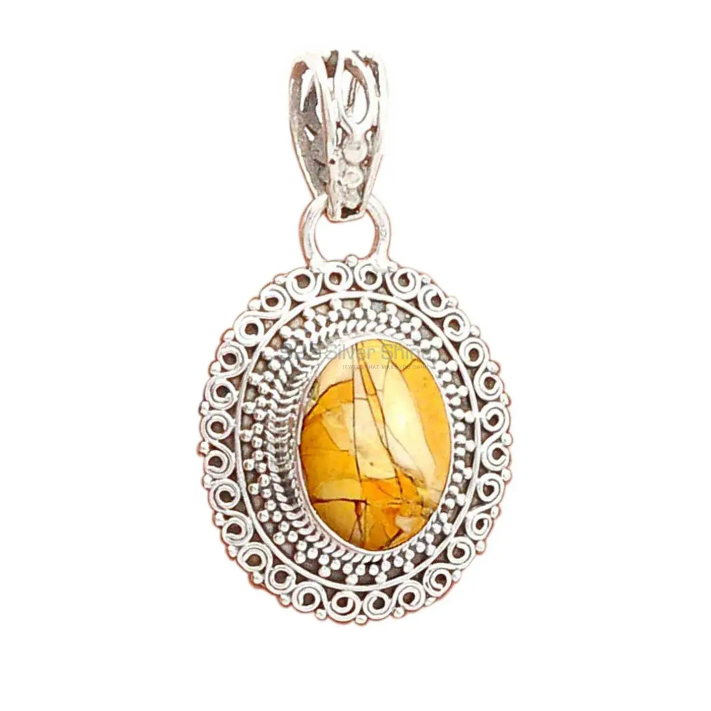 Brecciated Mookaite Gemstone Pendants In 925 Solid Silver Jewelry 925SP174_2