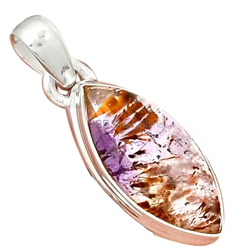 High Quality Cacoxenite Gemstone Pendants Suppliers In 925 Fine Silver Jewelry 925SP180