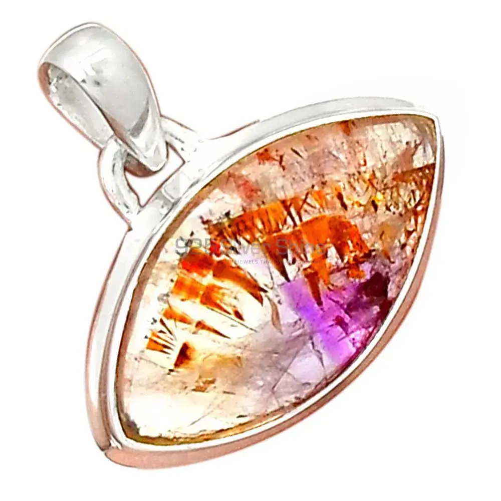 High Quality Cacoxenite Gemstone Pendants Suppliers In 925 Fine Silver Jewelry 925SP180_9