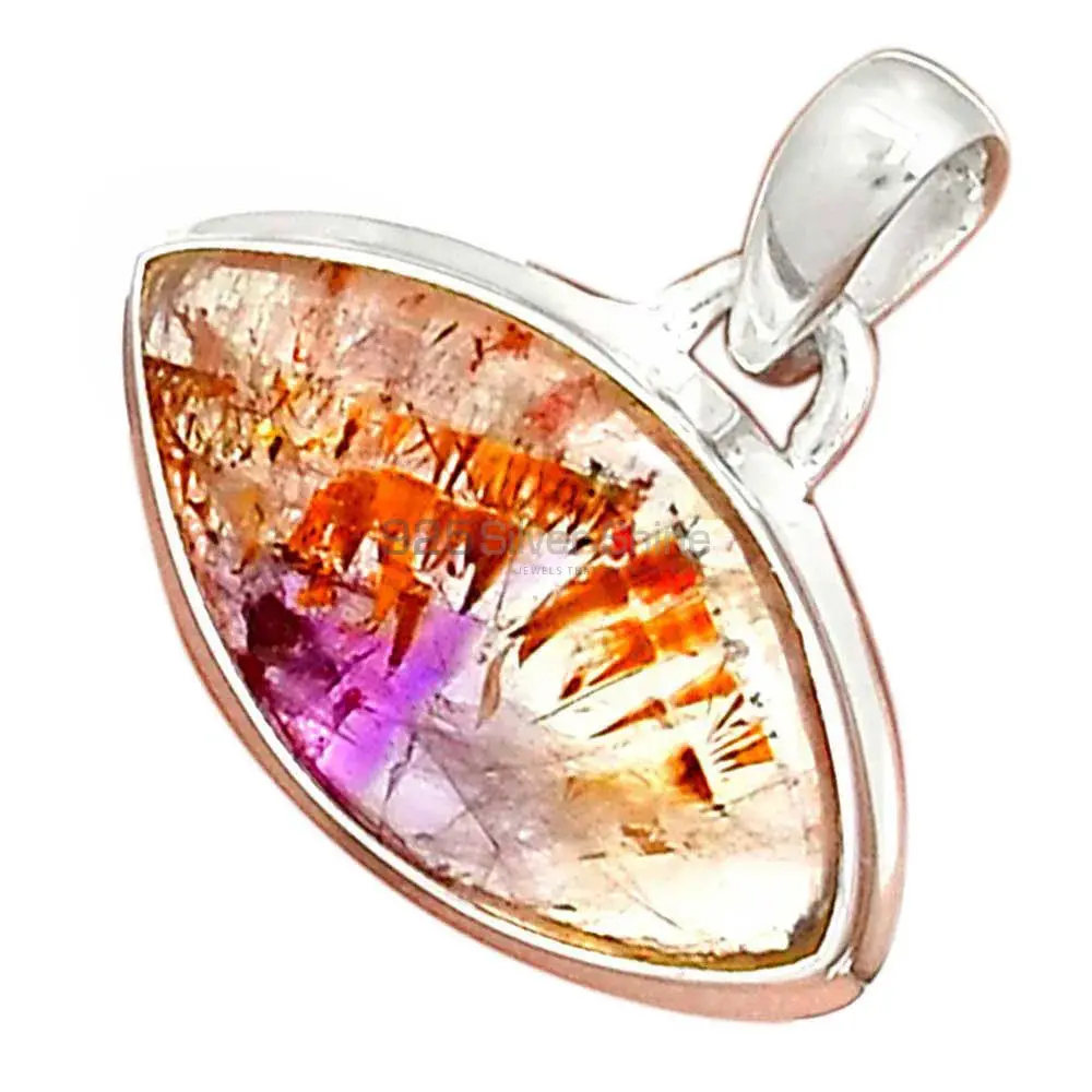 High Quality Cacoxenite Gemstone Pendants Suppliers In 925 Fine Silver Jewelry 925SP180_10