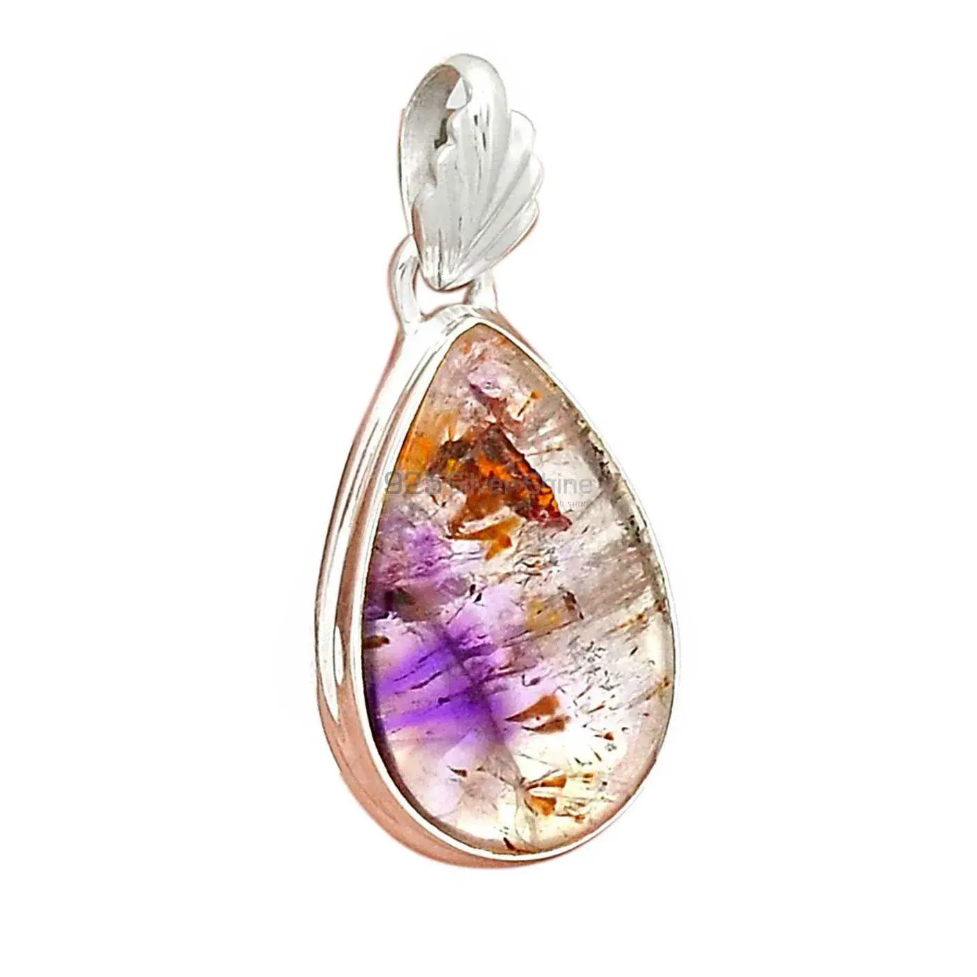 High Quality Cacoxenite Gemstone Pendants Suppliers In 925 Fine Silver Jewelry 925SP180_11