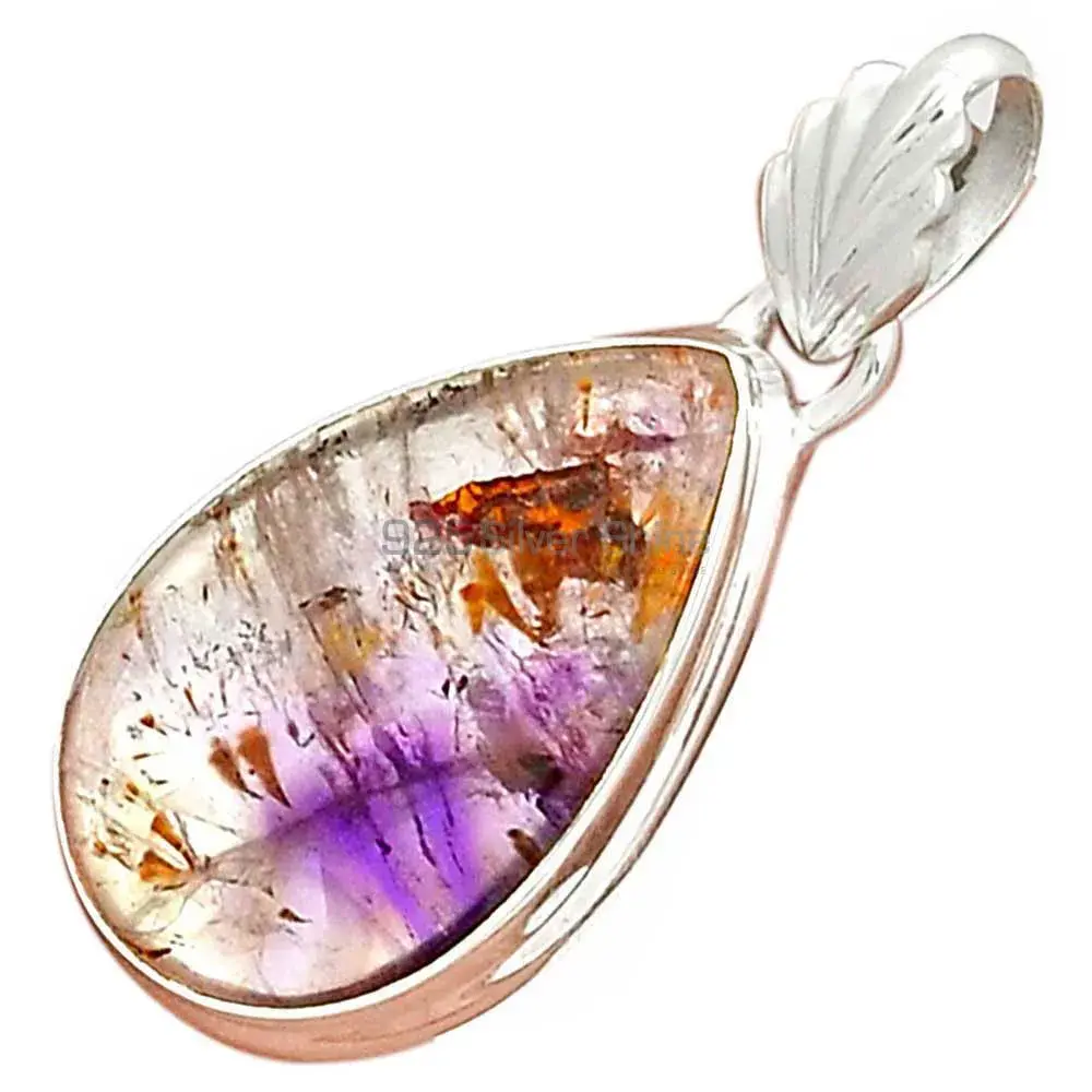 High Quality Cacoxenite Gemstone Pendants Suppliers In 925 Fine Silver Jewelry 925SP180_14