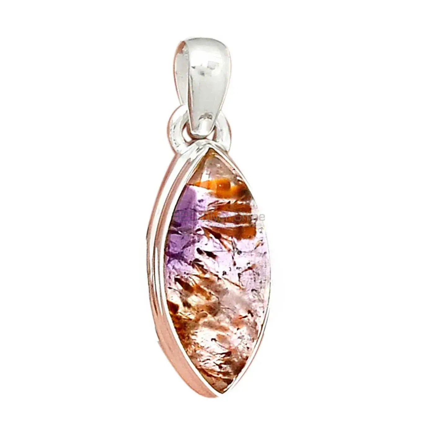 High Quality Cacoxenite Gemstone Pendants Suppliers In 925 Fine Silver Jewelry 925SP180_0