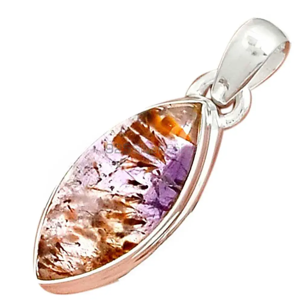 High Quality Cacoxenite Gemstone Pendants Suppliers In 925 Fine Silver Jewelry 925SP180_2