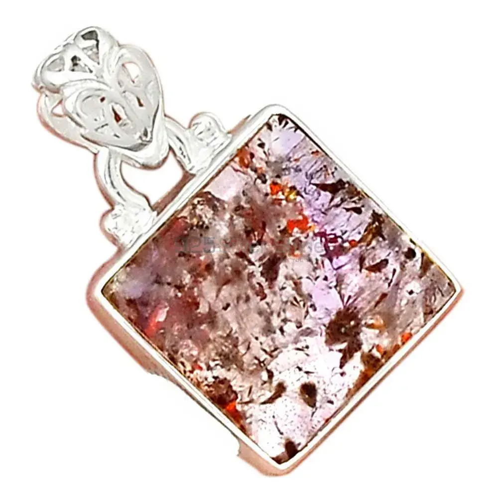 High Quality Cacoxenite Gemstone Pendants Suppliers In 925 Fine Silver Jewelry 925SP180_5