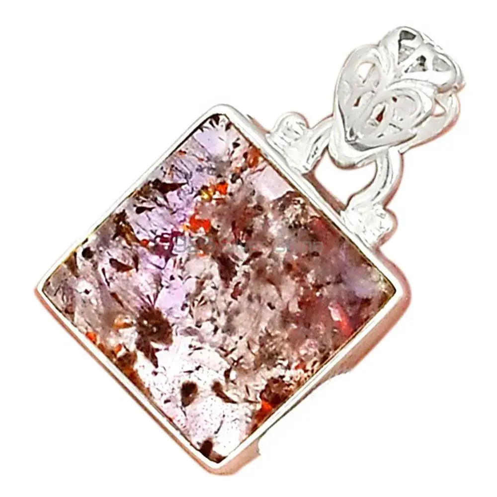 High Quality Cacoxenite Gemstone Pendants Suppliers In 925 Fine Silver Jewelry 925SP180_6