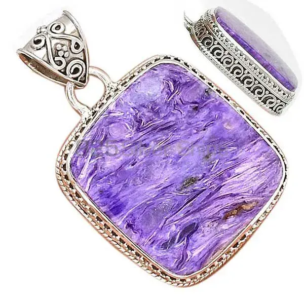 High Quality Charoite Gemstone Handmade Pendants In 925 Sterling Silver Jewelry 925SP181