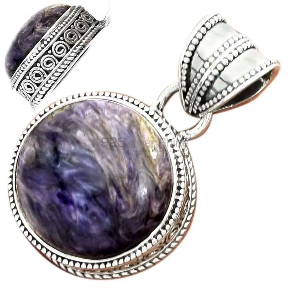 Charoite Gemstone Handmade Pendants In 925 Sterling Silver Jewelry 925SP181_1